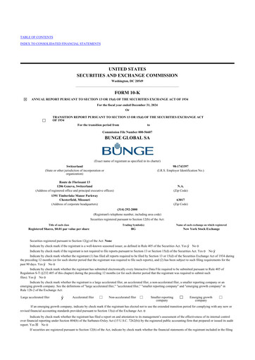 Thumbnail Bunge Global SA 10-K Annual Report 2024