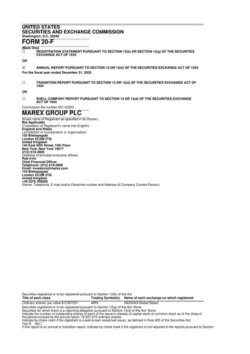 Vorschaubild Marex Group 20-F Jahresbericht 2025