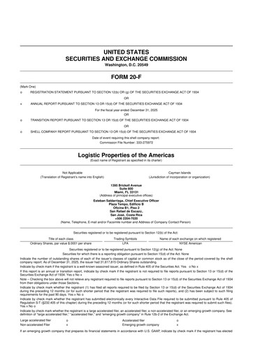 Thumbnail Logistic Properties of the Americas 20-F Annual Report 2025