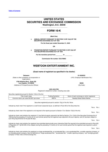 Thumbnail WEBTOON Entertainment 10-K Annual Report 2025