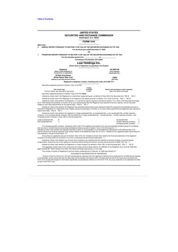 Miniature Loar Holdings 10-K Rapport annuel 2025