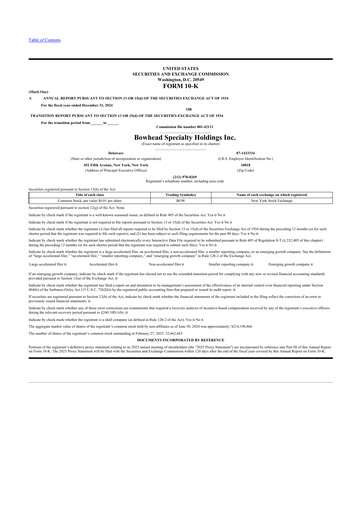 Thumbnail Bowhead Specialty Holdings 10-K Annual Report 2024