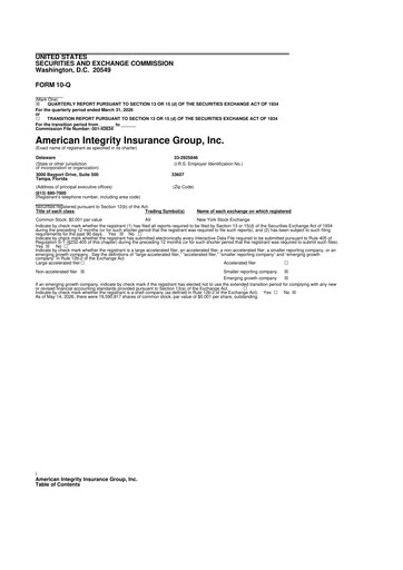 Thumbnail American Integrity Insurance Group 10-Q Quarterly Report FY2026 