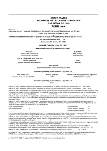 Thumbnail Inhibrx Biosciences 10-K Annual Report 