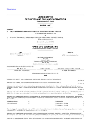 Thumbnail Caris Life Sciences 10-K Annual Report 2025