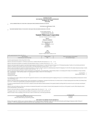 Thumbnail Summit Midstream 10-K Annual Report 2024