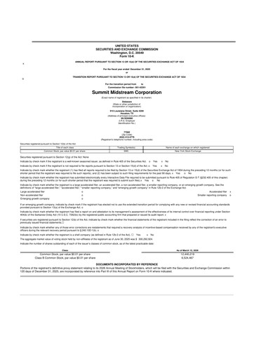 Thumbnail Summit Midstream 10-K Annual Report 2025