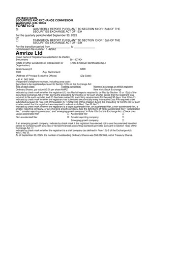 Thumbnail Amrize 10-Q Quarterly Report FY2025 