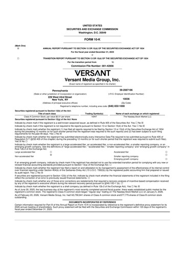 Thumbnail Versant Media Group 10-K Annual Report 2025