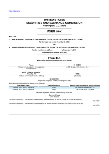 Thumbnail Fermi Inc. 10-K Annual Report 