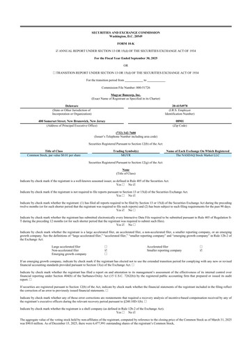 Thumbnail Magyar Bancorp 10-K Annual Report 2025