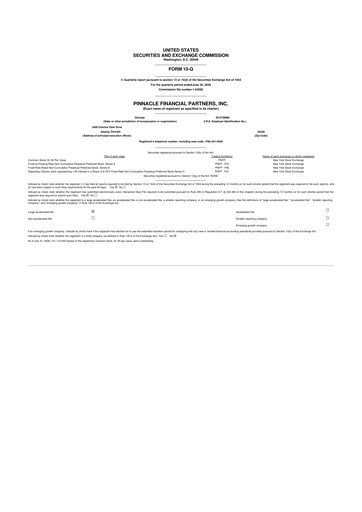 Thumbnail Pinnacle Financial Partners
 10-Q Quarterly Report FY2026 