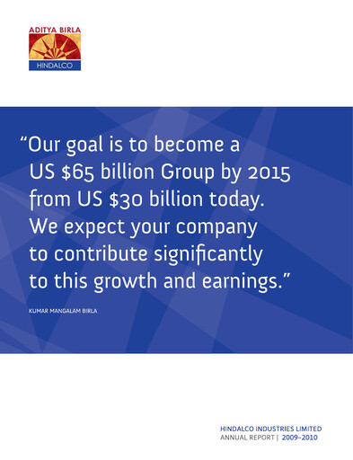 Miniature Hindalco Industries
 Rapport annuel 2009-2010