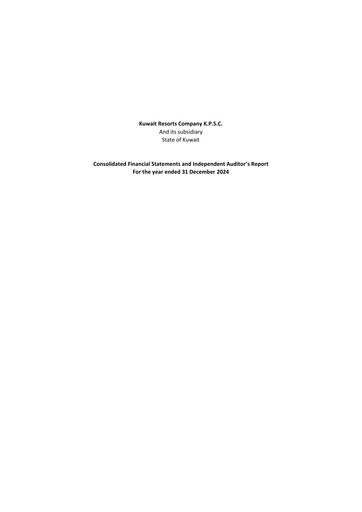 Thumbnail Kuwait Resorts Company Financial Statement 2024
