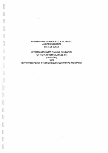 Miniature Mubarrad Holding Company Bilan financier 2015-h1