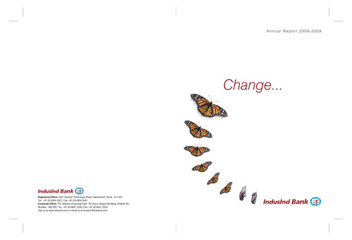 Thumbnail IndusInd Bank
 Annual Report 2008-2009