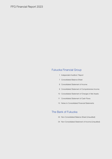 Thumbnail Fukuoka Financial Group Financial Report 2023