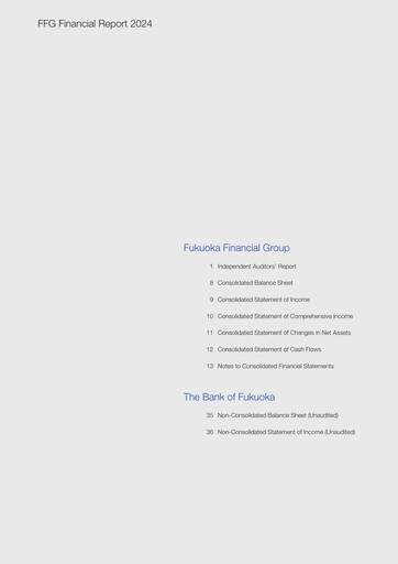 Thumbnail Fukuoka Financial Group Financial Report 2024