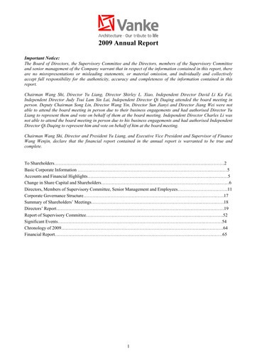 Thumbnail Vanke
 Annual Report 2009