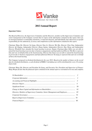 Thumbnail Vanke
 Annual Report 2013
