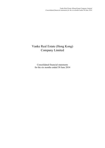 Thumbnail Vanke
 Financial Statement 2014-h1