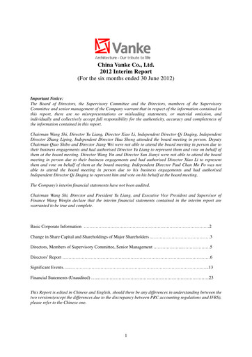 Thumbnail Vanke
 Half-year Report 2012-h1