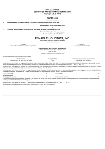 Miniature Tenable Rapport trimestriel 2023-q2