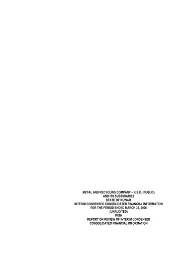 Vorschaubild Metal and Recycling Company K.S.C. Quartalsbericht 2026-q1
