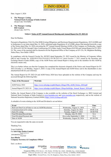 Thumbnail Info Edge Annual Report 2024