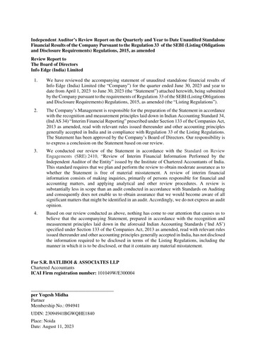 Thumbnail Info Edge Quarterly Report 2023-q1