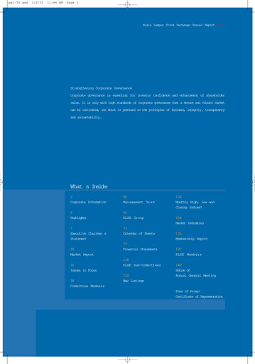 Thumbnail Bursa Malaysia Annual Report 2001