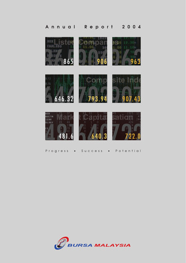 Thumbnail Bursa Malaysia Annual Report 2004