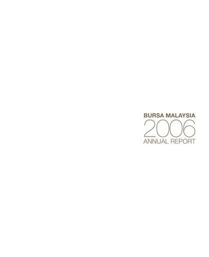 Thumbnail Bursa Malaysia Annual Report 2006