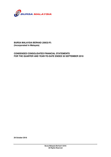 Thumbnail Bursa Malaysia Quarterly Report 2018-q3