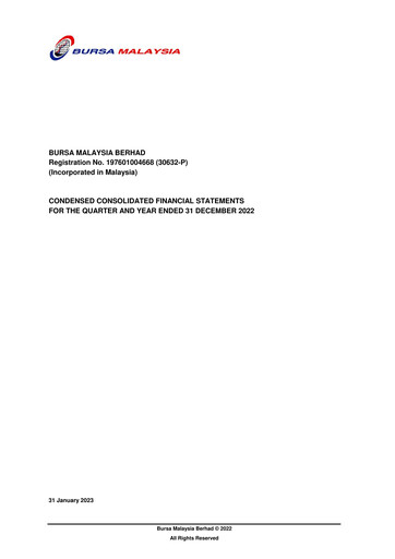 Thumbnail Bursa Malaysia Quarterly Report 2022-q4