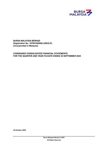 Thumbnail Bursa Malaysia Quarterly Report 2025-q3