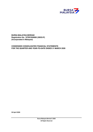 Thumbnail Bursa Malaysia Quarterly Report 2026-q1