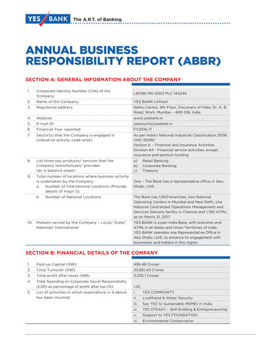 Thumbnail Yes Bank
 ESG Report 2016-2017