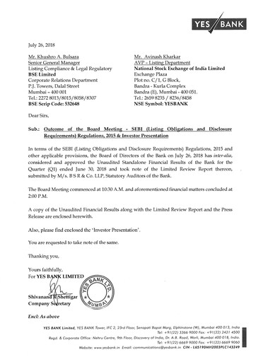 Thumbnail Yes Bank
 Quarterly Report 2018-q1