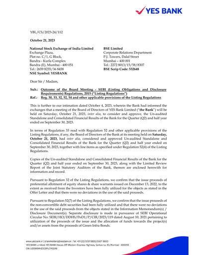 Thumbnail Yes Bank
 Quarterly Report 2023-q2