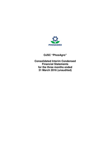 Thumbnail PhosAgro
 Quarterly Report 2016-q1