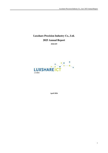 Thumbnail Luxshare Precision
 Annual Report 2025