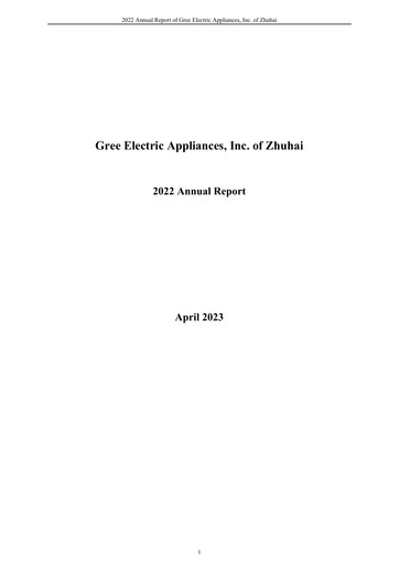 Thumbnail Gree Electric Appliances
 Annual Report 2022