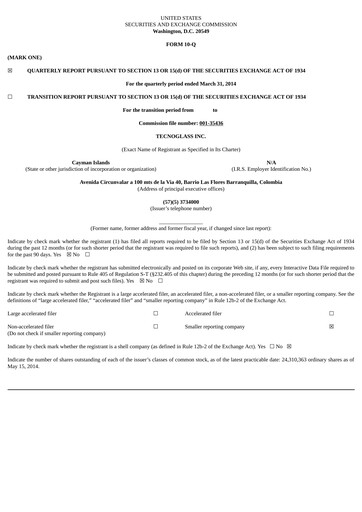 Miniature Tecnoglass Rapport trimestriel 2014-q1