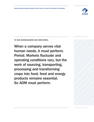 Thumbnail Archer Daniels Midland (ADM)
 Annual Report 2009