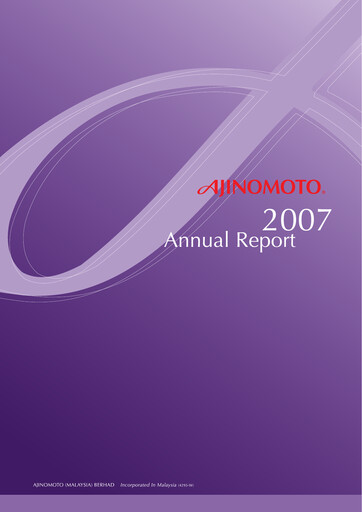 Thumbnail Ajinomoto (Malaysia) Annual Report 2007