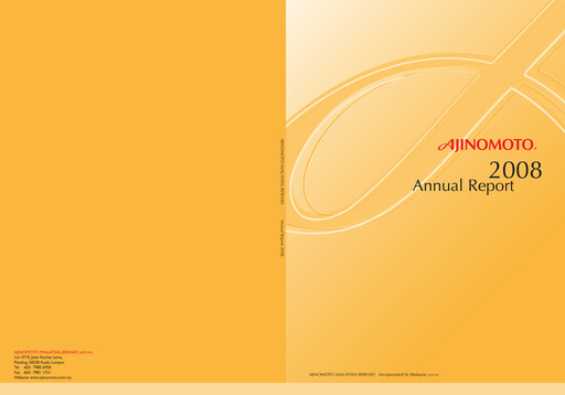 Thumbnail Ajinomoto (Malaysia) Annual Report 2008
