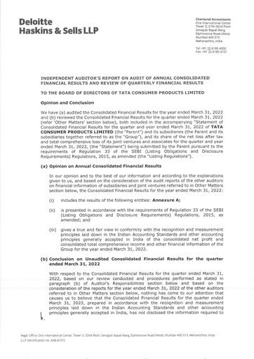 Thumbnail Tata Consumer Products
 Financial Statement 2021-2022