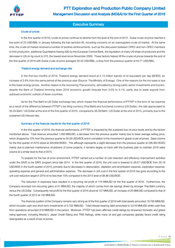 Thumbnail PTT Exploration and Production Quarterly Report 2016-q1