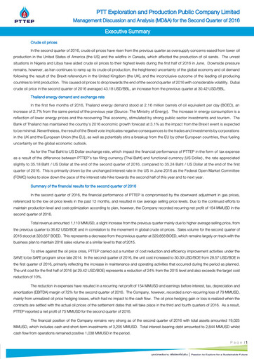 Thumbnail PTT Exploration and Production Quarterly Report 2016-q2